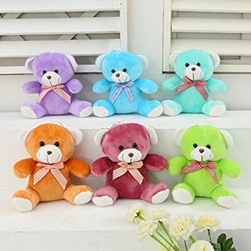 Aliexpress new 18CM cute teddy bear plush toys wholesale lovely bow pp cotton children birthday gift