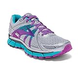 Brooks Women's Adrenaline GTS 17 Wide Silver/Purple Cactus Flower/Bluebird Running Shoe 8.5 Wide Women US