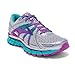 Brooks Women's Adrenaline GTS 17 Wide Silver/Purple Cactus Flower/Bluebird Running Shoe 8.5 Wide Women US