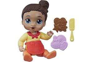 Baby Alive Boneca Bebê Confeiteira Gigi Giggles Morena com Avental e Acessórios de Cozinha