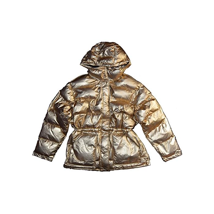 gap metallic puffer jacket