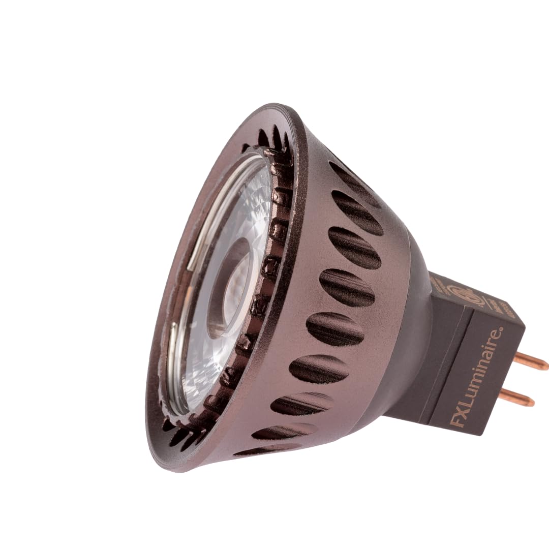FX Luminaire MR16 ECO Friendly LED Bulbs, 50W Replacement Landscape Lamps, 2700K Floodlight Bulb, 40° Beam Angle, Outdoor Rated with 40,000+ Hour Lifespan