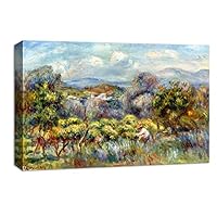 Canvas Wall Art Landscape at Beautiful by Pierre-Auguste Renoir Canvas Prints Home Artwork Decoration for Living Room,Bedroom - 12x18 inches