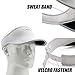 USHAKE Sun Visor Hat - Ultimate Protection and Comfort for Outdoor Activities - Golf Running Jogging Tennis Hiking White