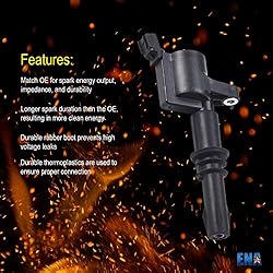 ENA Set of 8 Straight Boot Ignition Coil Pack