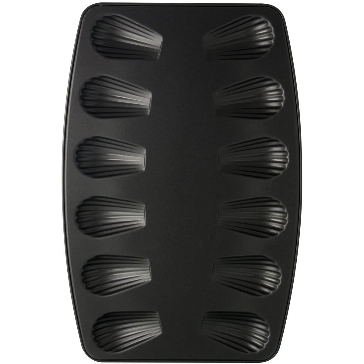 Zenker 7541 Madeleine Mould for 12 Madeleines 39 x 26 x 1 cm -(Black)