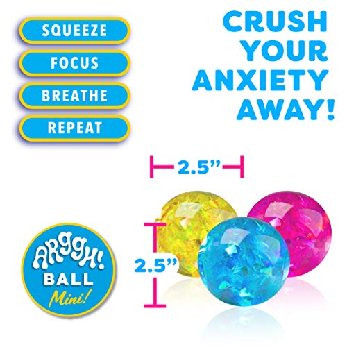 Power Your Fun Arggh Mini Glitter Stress Balls for Adults and Kids