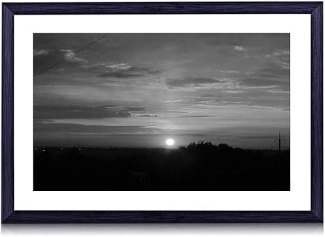 Amazon Co Jp 赤い夕日 自然 白黒の絵画 装飾画 壁飾り アートパネル インテリアアート 木製の枠 壁ポスター モダン 現代壁の絵 額縁付きの完成品 横 40 60cm ホーム キッチン