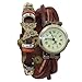 JN® Fashion Butterfly Retro Wrap Around Weave Leather Watch Bracelet Wrist Watch