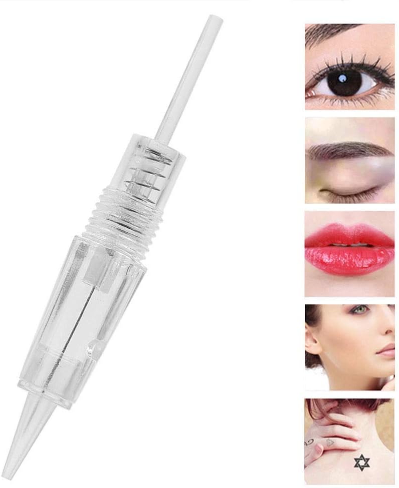 Disposable Tattoo Needle,10Pcs/Set Eyebrow Lip Tattoo Cartridge Rotary Micro-needle Disposable Sterile Needle R1
