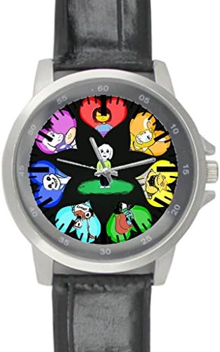 Dude Custom undertale Men's Black Leather Alloy Watch water-resisting Perfect Gift for men