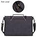 S-ZONE Vintage Canvas Messenger Mens Briefcase Shoulder Laptop Bag Large Satchel for 15.6 Inch laptop
