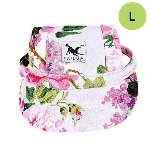 Cade Dog Hat -Flower Pattern Nylon Baseball Cap/ Dog Hats / Visor Cap with Ear Holes for Small Dogs (Floral Print) - Thumbnail 7