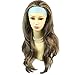 Blonde Brown mix 3/4 Fall Hair Piece Long Straight Layered wavy Half Wig hair extension