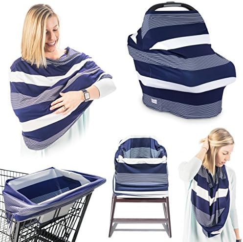 Breastfeeding Cover, 5-in-1 Breastfeeding Cover, Baby Car Seat Covers, Car Seat Covers for Babies, Breastfeeding Cover Ups, Infant Car Seat Canopy, Breastfeeding Nursing Cover
