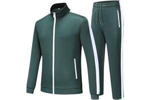 Feiairuike Men's Tracksuits 2 Piece Outfits Sweatsuits for Men Long Sleeve Track suits Athletic Full Zip Active Sports Sets