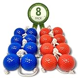 Kayco Outlet - Tournament Sized Ladder Balls Replacement – 8 Pack - for Outdoor Ladderball Toss and Golf Game Set