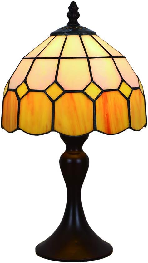 Tokira Tiffany Table Style Lamps Yellow Mediterranean 8 Inch
