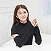 Docharn Super Long Arm Warmers Knit Fingerless Gloves Mittens Thumb Holes for Women (Black)