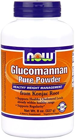 NOW Glucomannan 100% Pure Powder 8 Oz. Konjac Root, Healthy Weight Management (1)