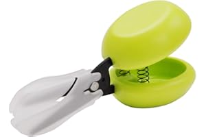 HARAC Toddler Scissors Spring Loaded, Safety Adaptive Scissors for Kids and Senior with Special Needs, Ambidextrous Hand Push Motor Skill Training Scissors, Made in Japan, Green