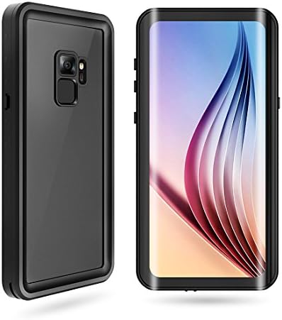TLXWIN Galaxy S9 Case, Full Sealed IP68 Certified waterproof Dustproof Shockproof Wireless Charging Support Mobile Phone Case for Samsung Galaxy S9 (Black, Samsung Galaxy S9)