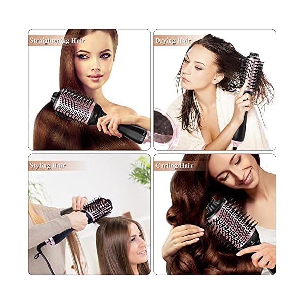 Hair-Dryer-Brush4-in-1Multifunctional-Hot-Air-Brush-and-VolumizerAnti-Frizz-Ion-Technology-Blow-Hair-Styler-for-Women-One-Step-Styling-Tool-with-3pcs-Hair-Clips-3pcs-Hair-Ties Hair Dryer Brush,4 in 1Multifunctional Hot Air Brush and Volumizer,Anti-Frizz Ion Technology Blow Hair Styler for Women…