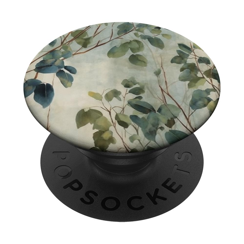 Eucalyptus Flower Floral Vintage Pattern Eucalyptus PopSockets Swappable PopGrip