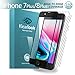 Klearlook [Crystal Series] HD Clear 9H Tempered Glass Screen Protector and Matte Back Flim for Apple iPhone 7 Plus, Black Frame (1+1 Pack)