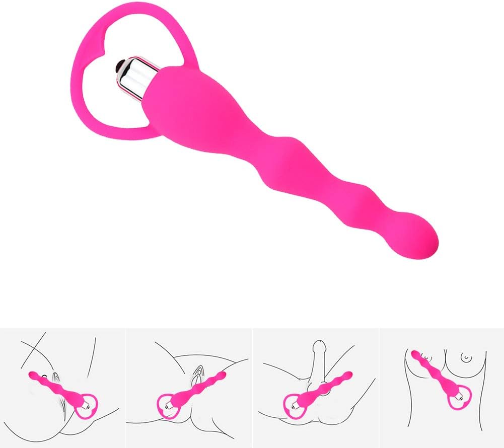 Sensuality Amal Toys for Women and Men Anales Trainer Massage Toy， Vib Anales Beads Silicone Trainer Fun Toys for Beginners and Advanced Users Pink By SexTown