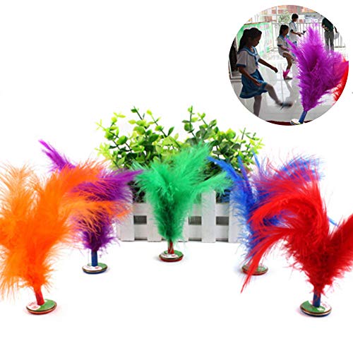 2Pcs Kids Feather Chinese Kick Shuttlecock Toy Sport Exercise Outdoor Game