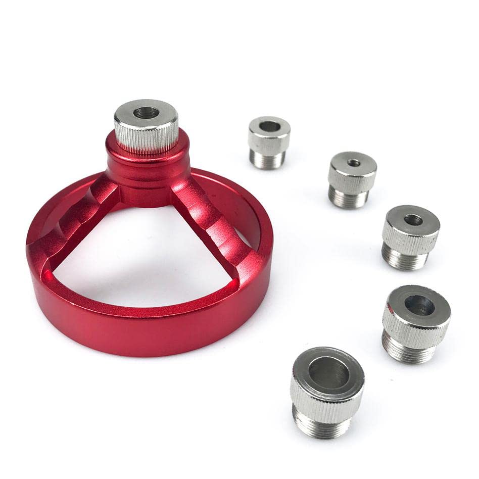 DEWIN Drill Vertical Guide, 6/7/8/9/10mm Woodworking Hole Puncher Kit, Stainless Steel Hole Jig Positioner, Straight Angle Guide Doweling Jig Tool for Electric Power Hand Drill