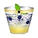 100 Gold Rimmed Clear Hard Plastic Cups | 9 oz. Fancy Disposable Tumblers (100-Pack) by Bloomingoods