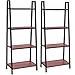 Tangkula 4-Tier Ladder Shelf, Ladder Bookcase Indoor & Outdoor Wood Bookshelf, Display Shelves, Plant Flower Stand Shelf (2)