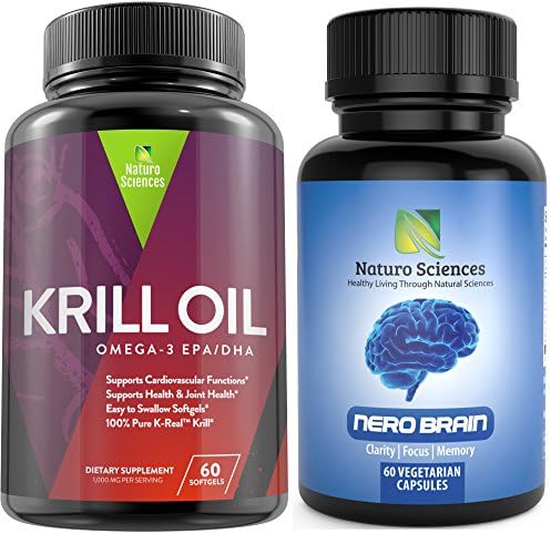 Brain Support Combo - Antarctic Krill Oil PLUS Nero Brain Booster By Naturo Sciences