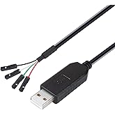 DTech USB to TTL Serial 3.3V Adapter Cable TX RX Signal 4 Pin 0.1 inch Pitch Female Socket PL2303 Prolific Chip Windows 10 8 