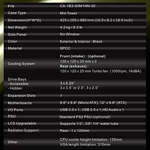 6 Thermaltake+Versa+Computer+Chassis+CA+1B3+00M1NN+00