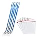 Lanyard Badge Holder, Wisdompro School Supply Vertical Clear PVC Heavy Duty Ziplock Vinyl ID Badge Holder with 23 Inch Adjustable Polyester Detachable Neck Lanyard Strap for College, 5 Sets - Blue