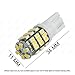 SAWE - 42-SMD T10 168 12V LED Replacement Light Bulbs T15 921 912 906 Extra Bright LED (10 pieces) (Warm White)