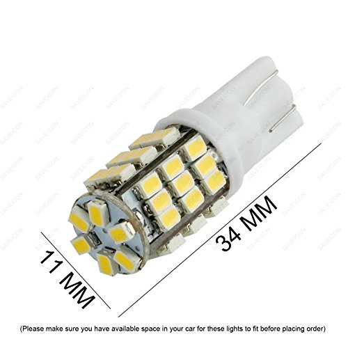 SAWE - 42-SMD T10 168 12V LED Replacement Light Bulbs T15 921 912 906 LED (10 pieces) (White) - Thumbnail 2