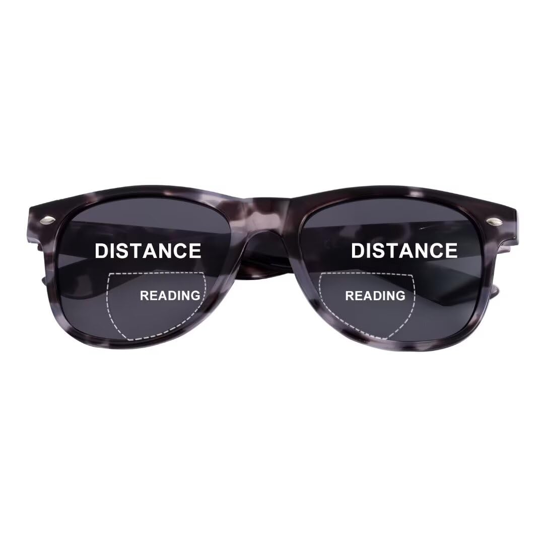 SKYWAY Bifocal Reading Sunglasses For Women Men, Fashion Classic Sun Readers With Spring Hinge UV400 Protection Black Tortoiseshell +1.5