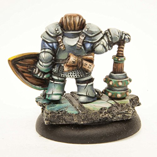 Stonehaven Dwarf Paladin Miniature Figure for 28mm Table top Wargames - Made in USA