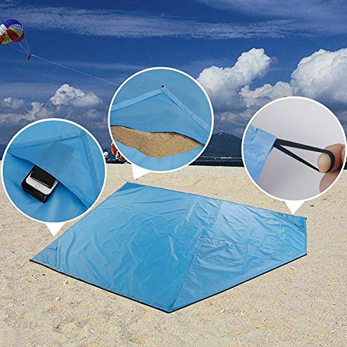 TbpersicwT Home bedroom carpet door mat, Solid Color Portable Outdoor Travel Waterproof Camping Picnic Mat Beach Blanket - Grey 1.4x1.5M