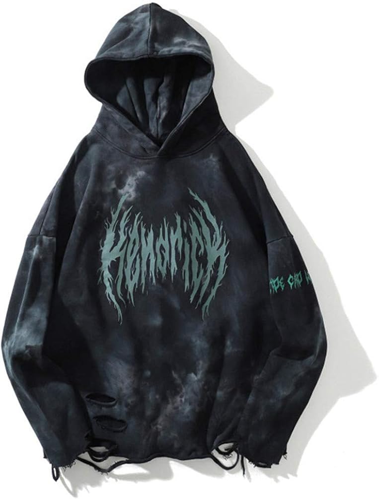 Hoodies Männer Retro Hoodie Pullover Baggy Tops Lässige Hip Hop