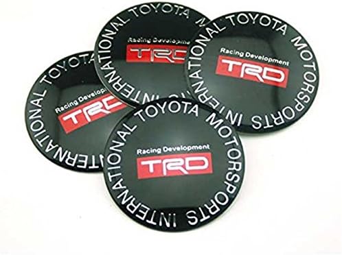 shangmao369 4pcs C061 65mm Car Styling Accessories Emblem Badge Sticker Wheel Hub Caps Centre Cover TRD RACING TOYOTA COROLLA RAV4 Camry PRIUS REIZ VIOS YARIS