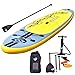 Goplus Inflatable Stand up Paddle Board Surfboard SUP Board with Adjustable Paddle Carry Bag Manual Pump Repair Kit Removable Fin for All Skill Levels, 6