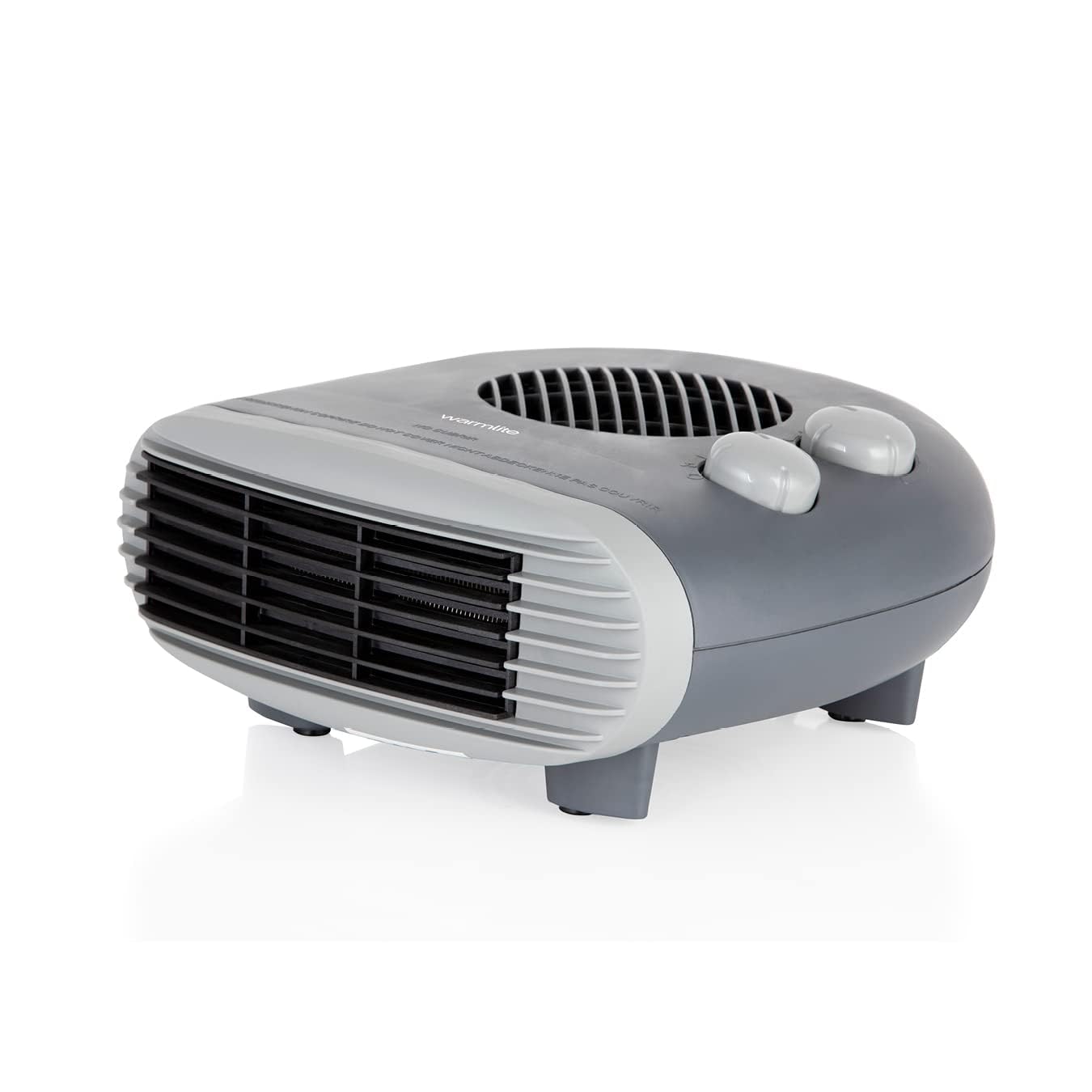 Warmlite 2000W Portable Flat Fan Heater with 2 Heat Settings and Overheat Protection, Dark Titanium, WL44004DT
