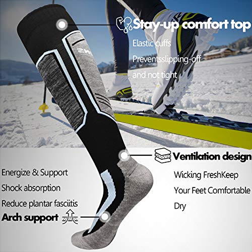 image for Whiteleopard Ski Socks High Performance Thick Snow Skiing Socks- Thick