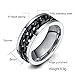 FANSING Jewelry Mens 8mm Black Spinner Chain Design Stainless Steel Ring (8)