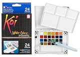 Sakura XNCW-24N, 24 Assorted Watercolors Field Sketch Set with Brush